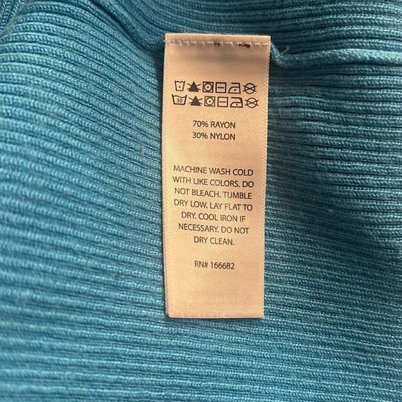 Caroline Constas Blue Ribbed Midi Shirt Dress Size S - Picture 7 of 8